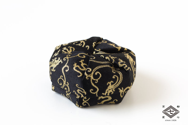 ねじ香合 龍村光峯 ドラゴン錦 漆黒