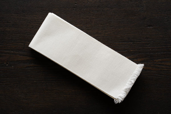 Cintura bianca in cotone Hakata |. Cotone per tutto l'anno anche per tokudo