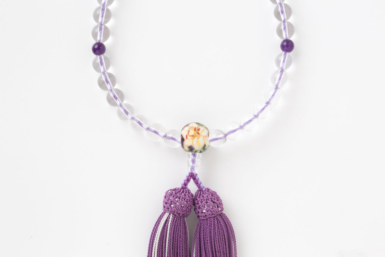 単念珠 清水焼 水晶仕立｜1-12月（12種） – 直七法衣店｜法衣袈裟のお