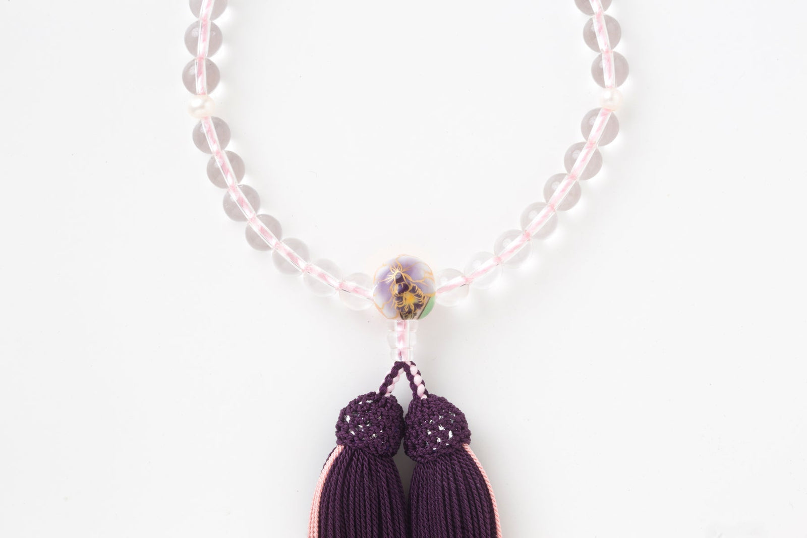 数珠　清水焼　百合 数珠 清水焼 百合