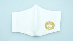 Maschera con stemma ricamato ｜ Morbida doppia garza/veste garza nera